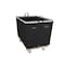 Steele Canvas Basket 14 BU Permanent Truck Black Vinyl w/Grey Vinyl - 4in Casters 9214VBLKVGRYW4 - alternate 1